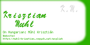 krisztian muhl business card
