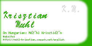 krisztian muhl business card